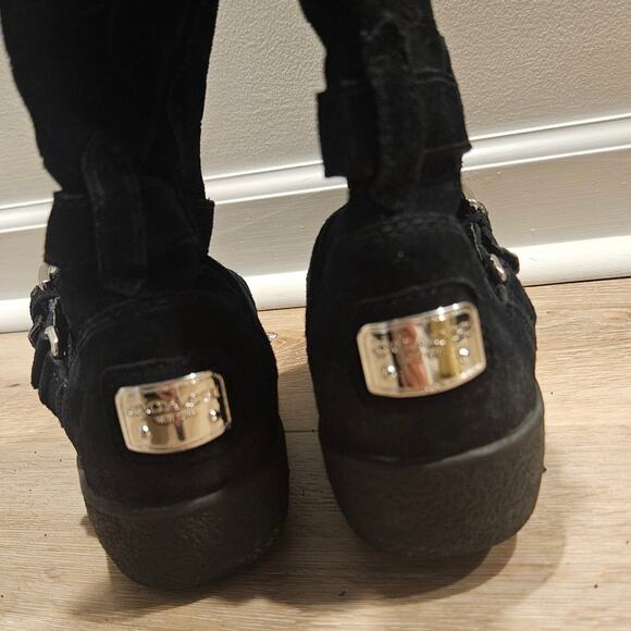 Coach Black Signature Print Leather Thelma Mid-Calf Winter Boot sz 6.5B Casual - Picture 7 of 8